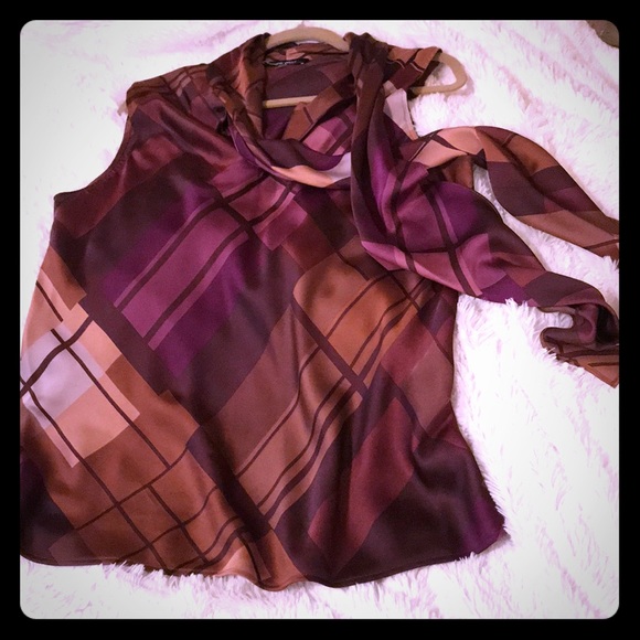 NINE WEST Sleeveless silk blend top - Picture 1 of 5